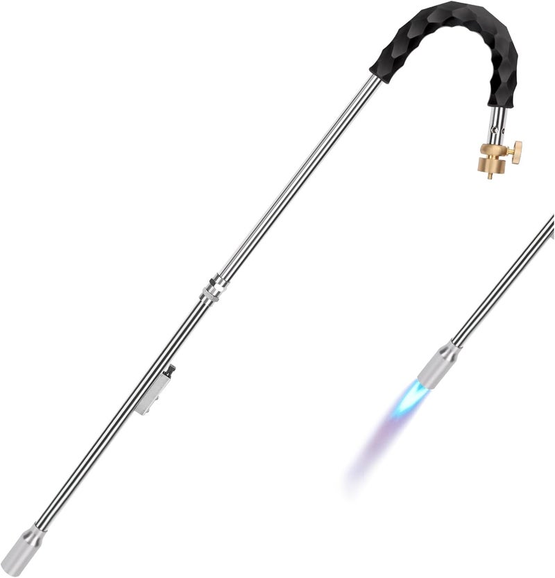 Yardwizard Weed Torch, Propane Burner, 24,000 BTU Weed Burner Torch for Propane Tank with Igniter, 32" Long Arm Blow Torch for Weeds, Portable Flame Thrower for Weeds, Fire Starter, Ice Melt - Image 1